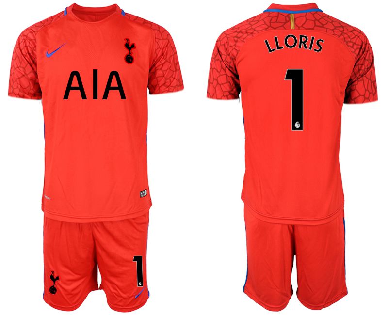 Men 2019-2020 club Tottenham Hotspur red goalkeeper #1 Soccer Jerseys1->tottenham jersey->Soccer Club Jersey